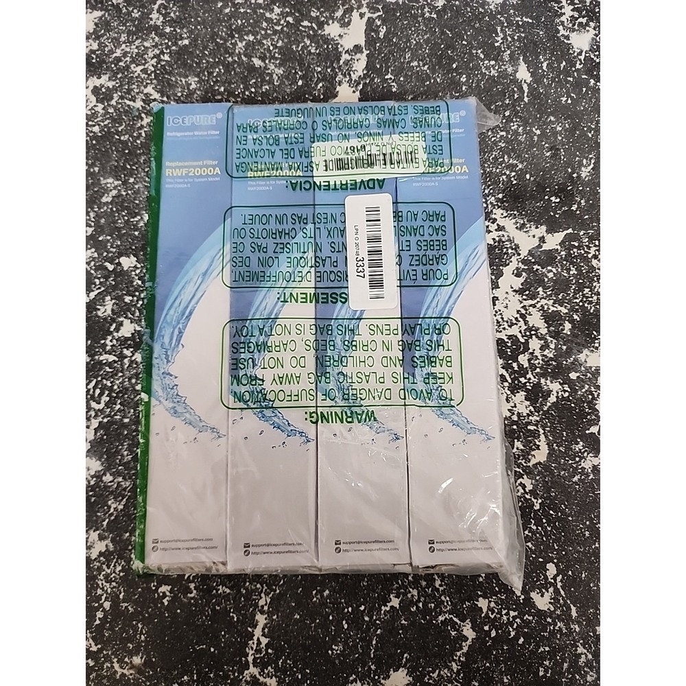 4 New Icepure RWF2000A Replacement Filter 4396701/EDR6D1/469915 Ice Pure 4 Pack